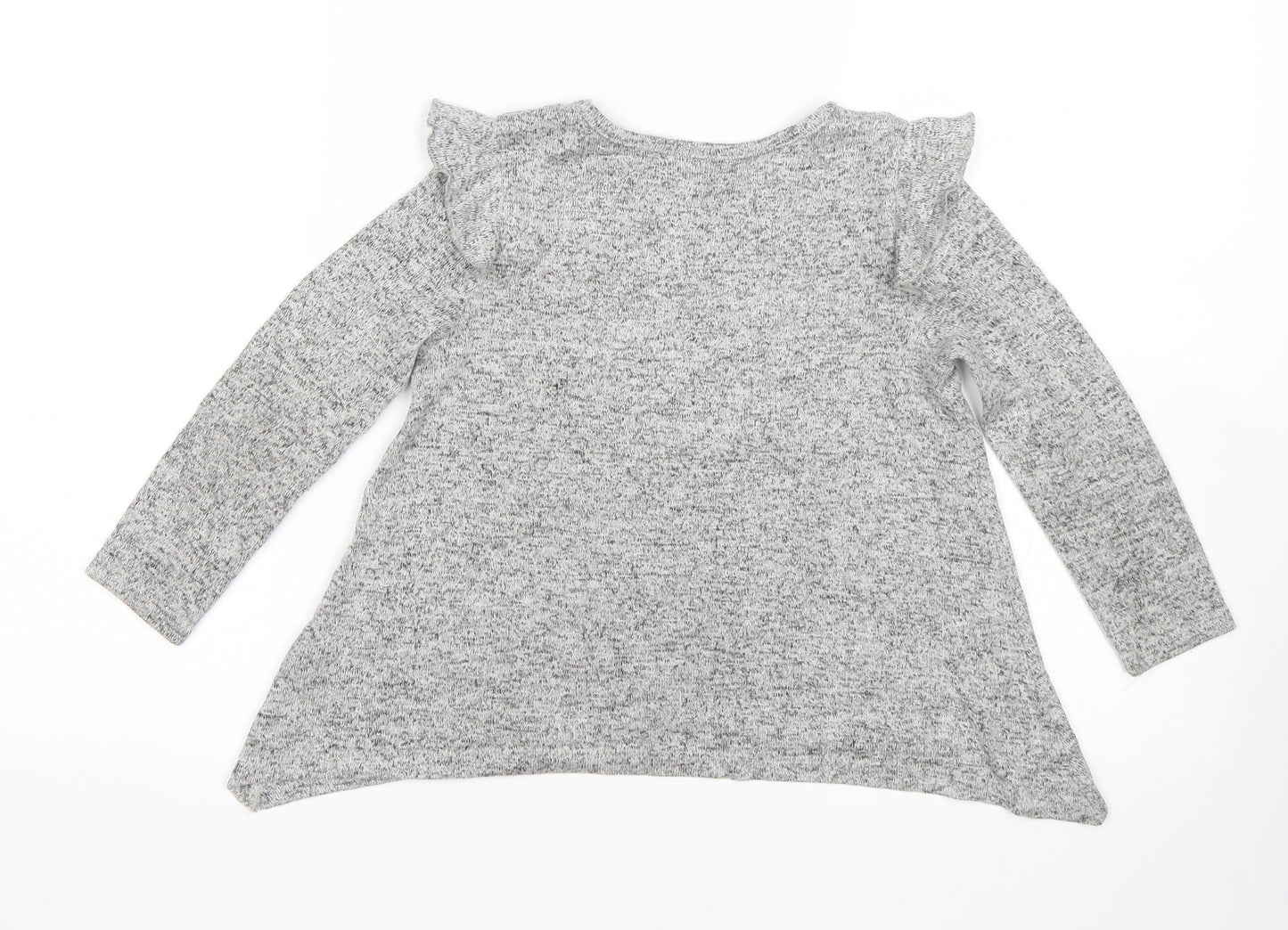 Matalan Girls Grey   Pullover Jumper Size 5 Years