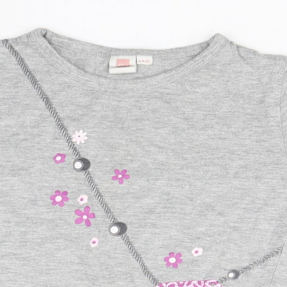 Coolclub Girls Grey   Basic T-Shirt Size 4 Years  - My Pretty Bag