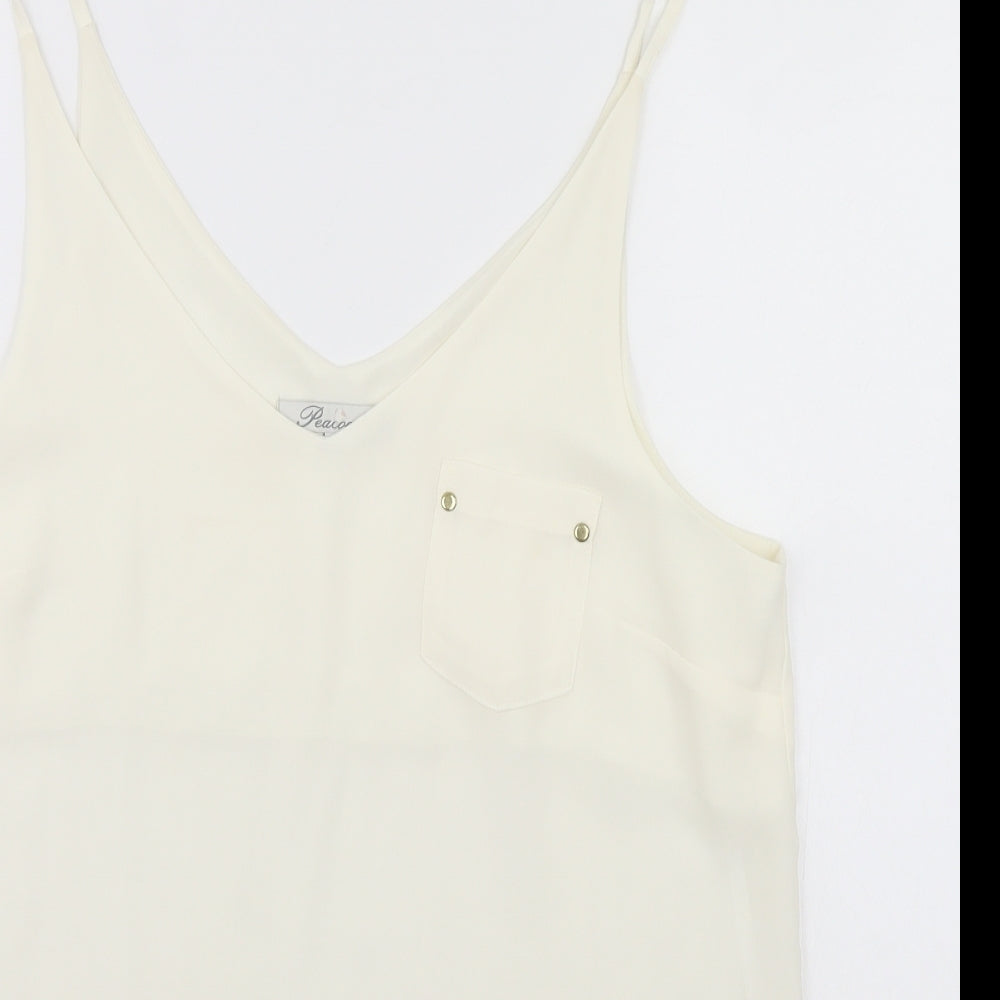 Peacocks Womens Ivory   Basic Blouse Size 12