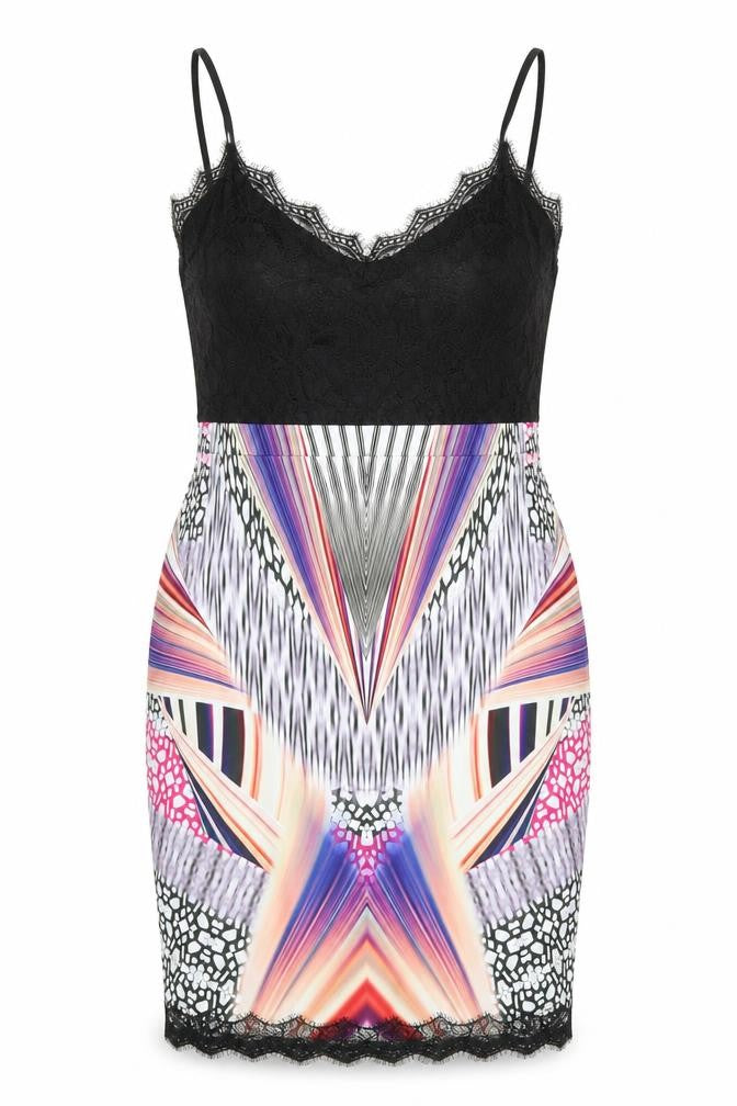 Girls On Film Womens Multicoloured Geometric  A-Line  Size 14