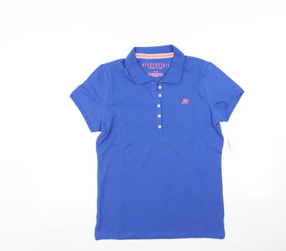 Preloved Aeropostle Boys Blue   Basic Polo Size XL - Front