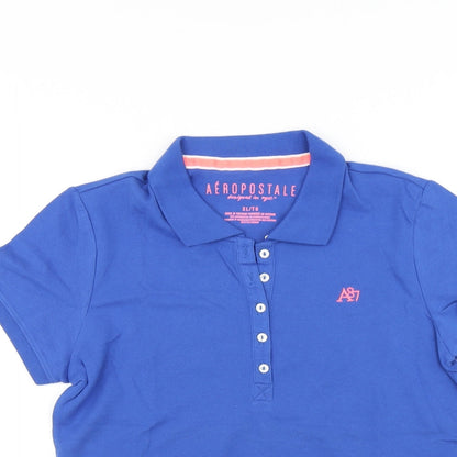 Preloved Aeropostle Boys Blue   Basic Polo Size XL - Detail