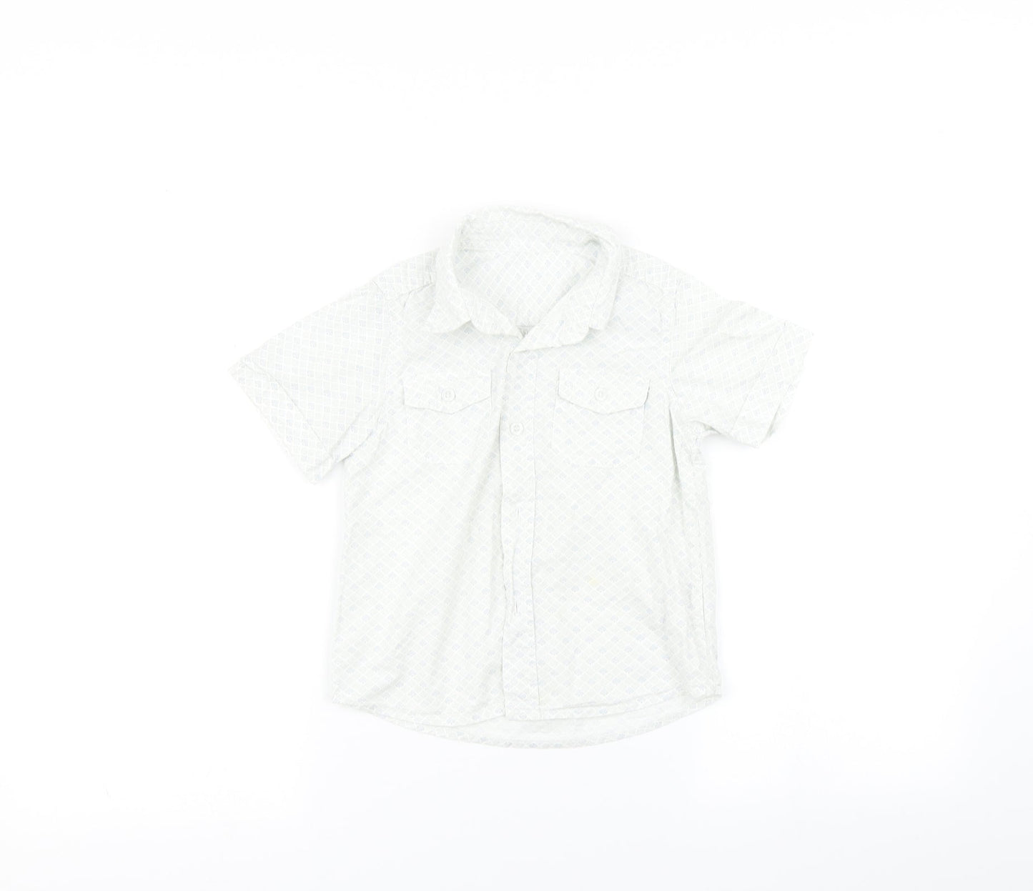 Mothercare Boys Blue Geometric  Basic Button-Up Size 3-4 Years