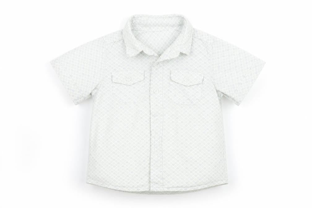 Mothercare Boys Blue Geometric  Basic Button-Up Size 3-4 Years