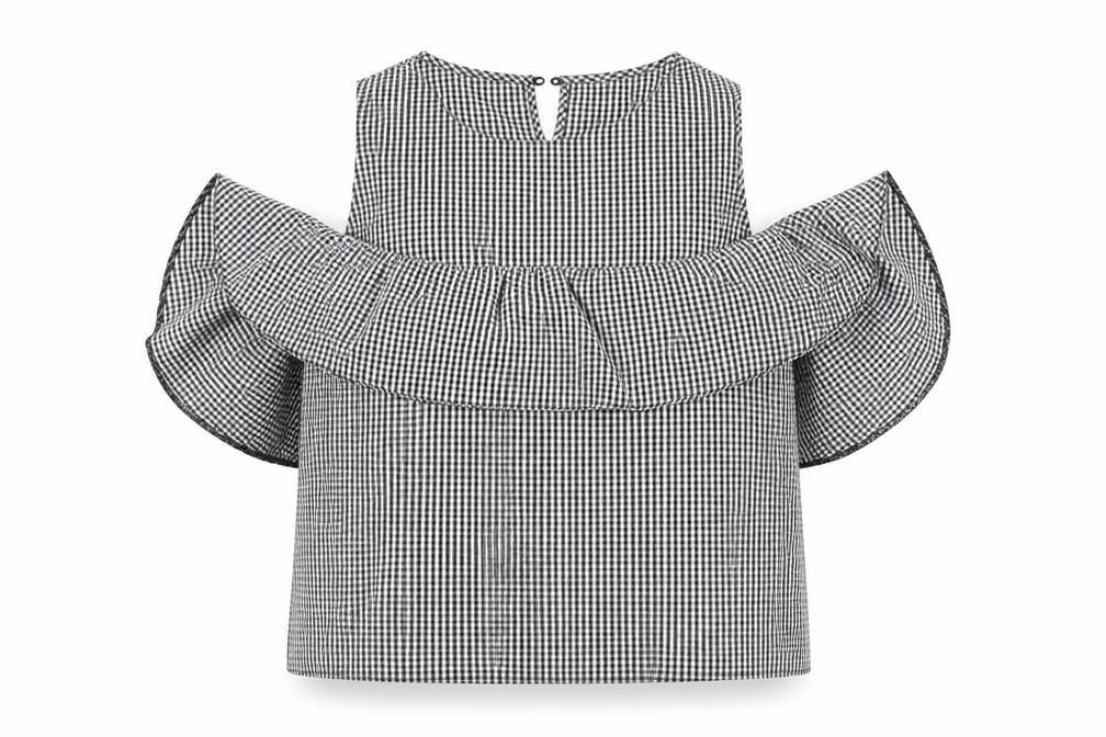 Primark Womens Black Check  Basic Blouse Size 6
