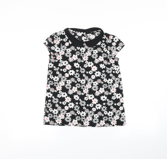Marks and Spencer Girls Multicoloured Floral  Basic T-Shirt Size 10-11 Years