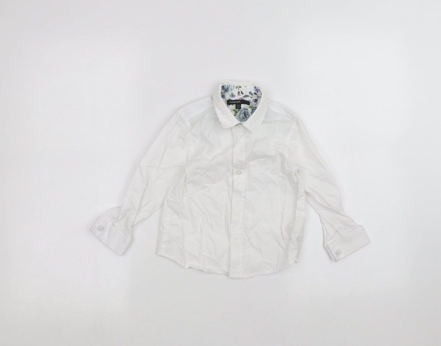 Marks and Spencer Girls White   Basic Button-Up Size 2-3 Years