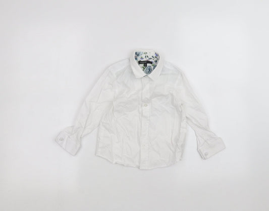 Marks and Spencer Girls White   Basic Button-Up Size 2-3 Years