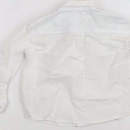 Marks & Spencer Girls White   Basic Button-Up Size 2-3 Years