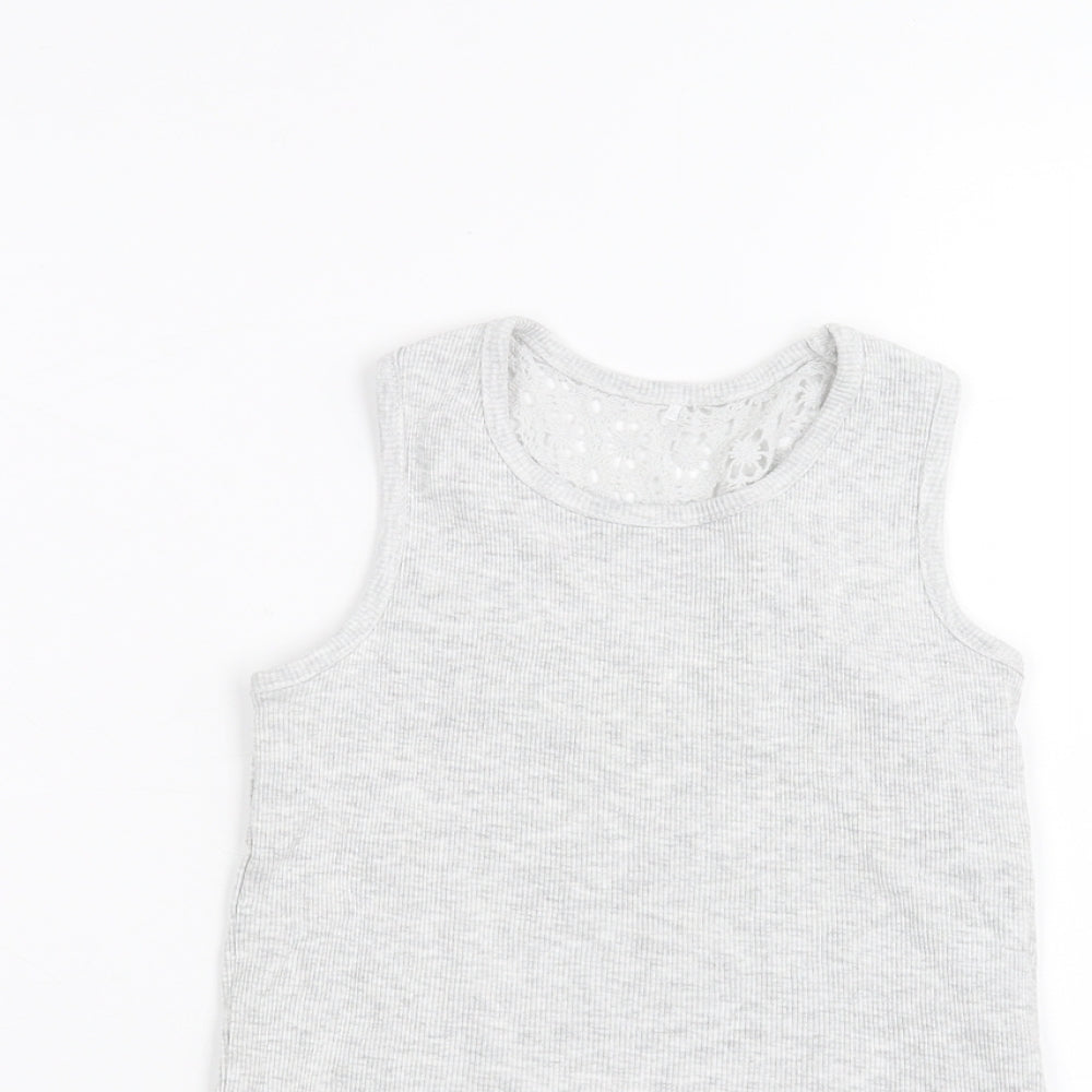 George Girls Grey   Basic Tank Size 5-6 Years