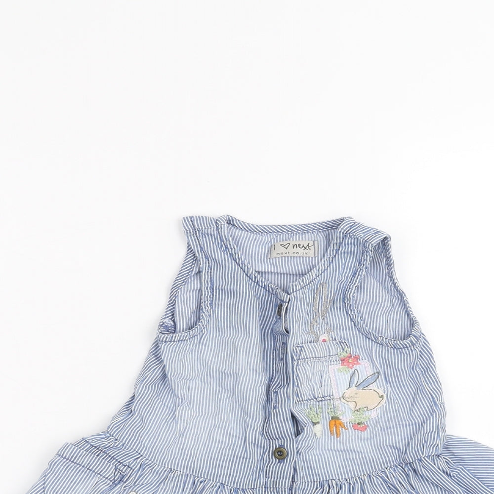 NEXT Baby Blue Striped  A-Line  Size 6-9 Months