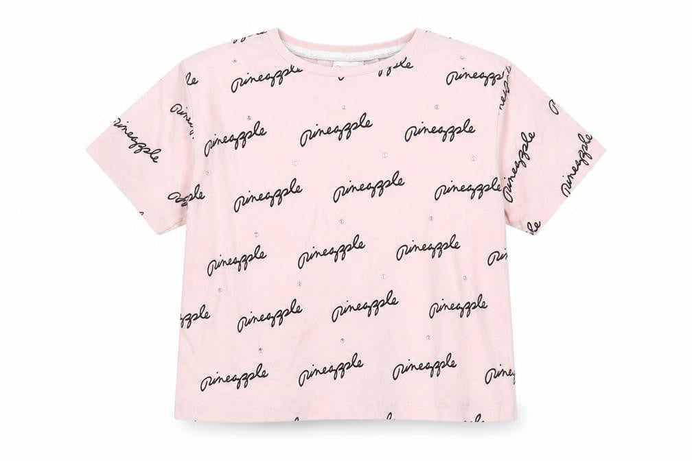 Pineapple Girls Pink   Basic T-Shirt Size 14-15 Years