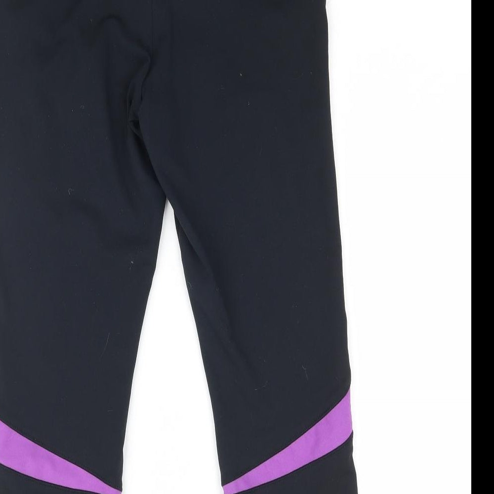 Jenni Falconer Womens Black   Cropped Leggings Size 8 L18 in