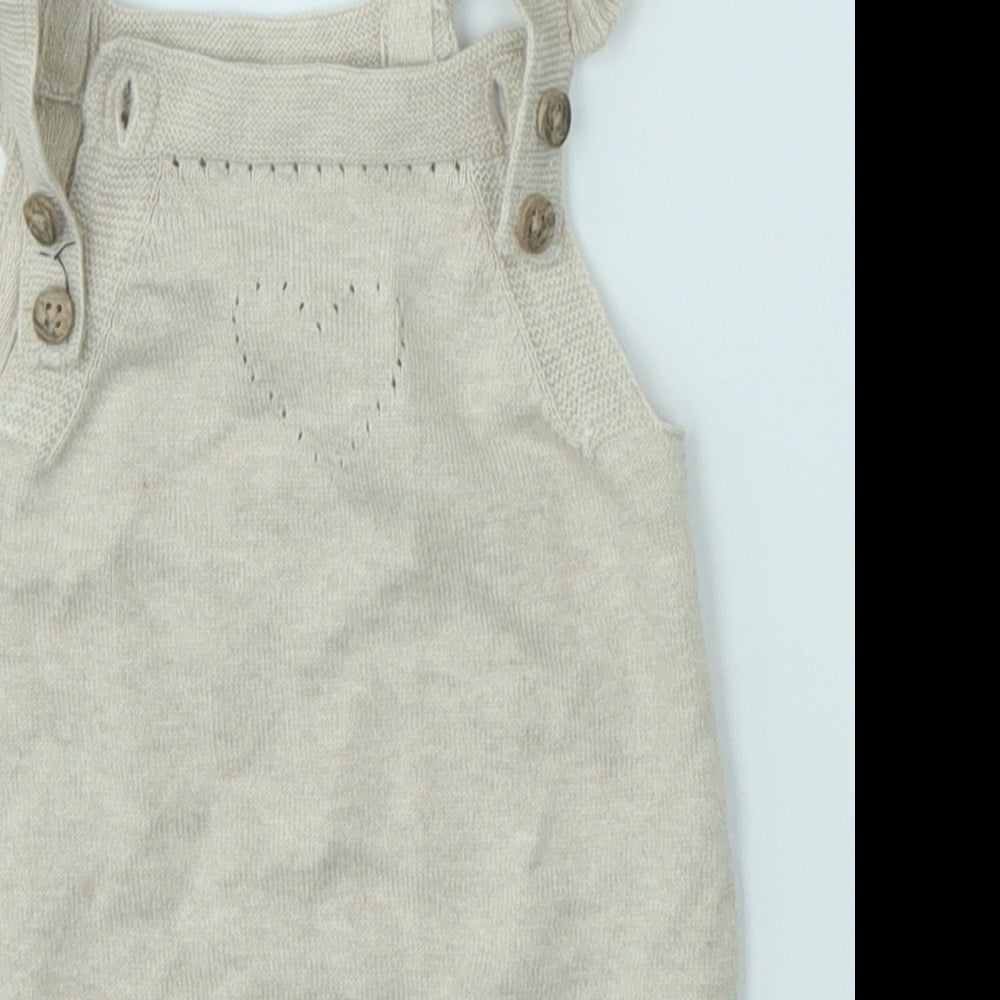 TU Baby Beige   Dungaree One-Piece Size 0-3 Months