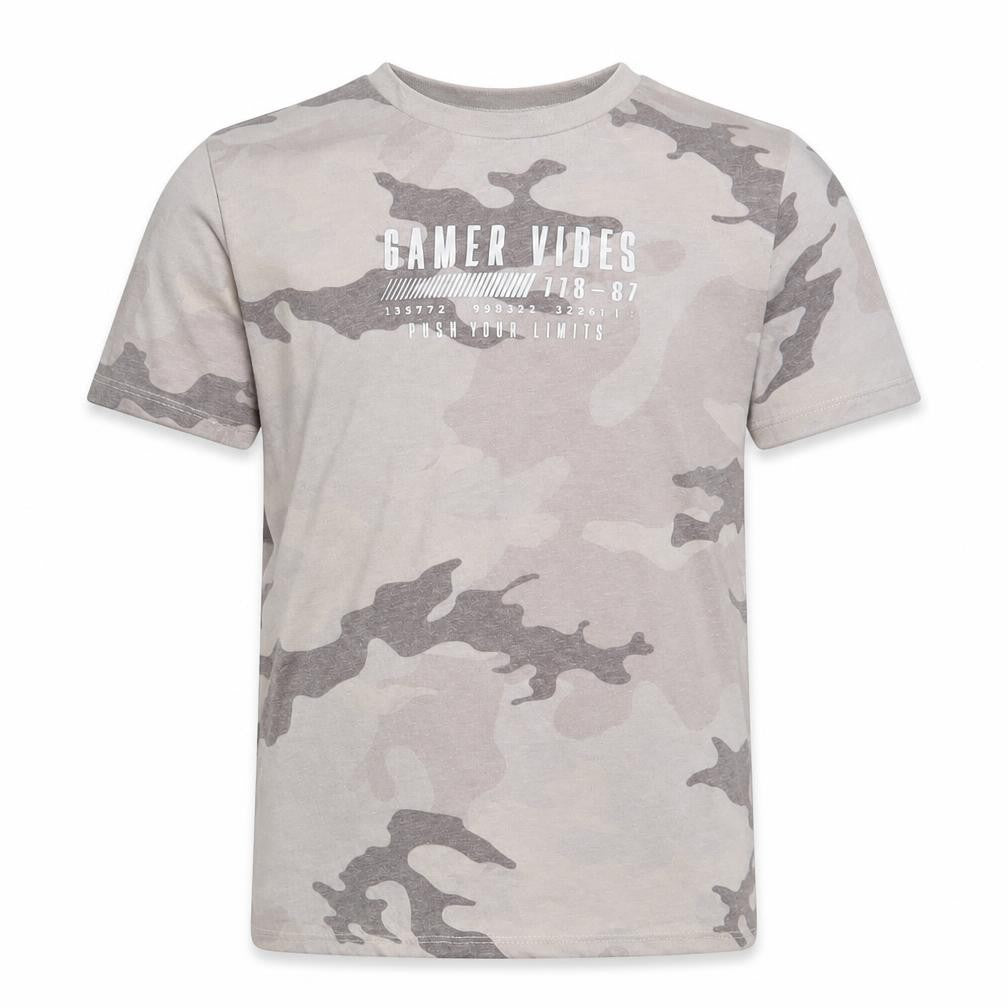 George Boys Beige Camouflage  Basic T-Shirt Size 7-8 Years