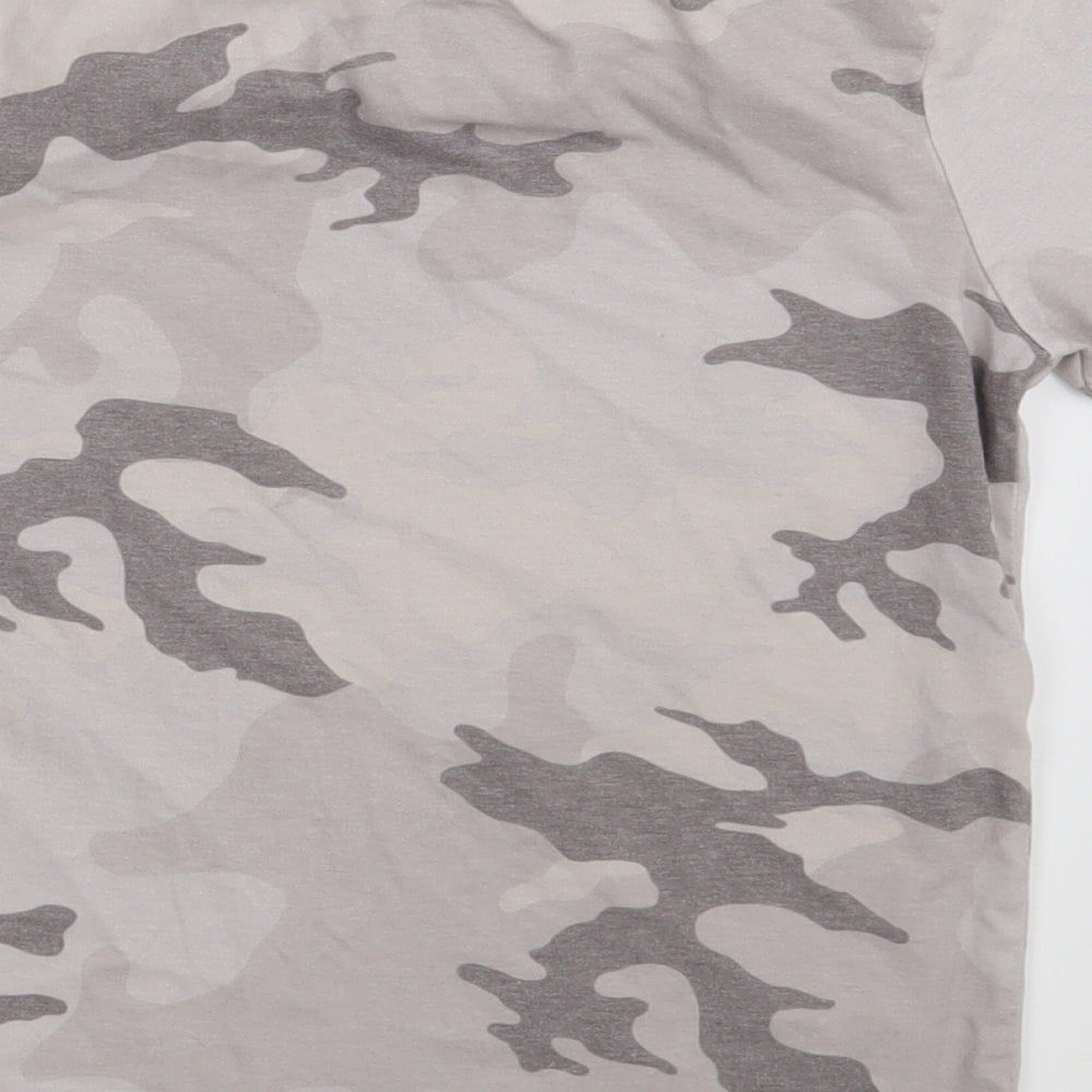George Boys Beige Camouflage  Basic T-Shirt Size 7-8 Years