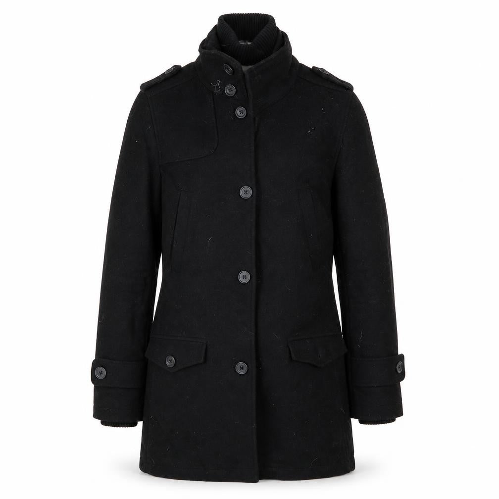 Cedarwood State Womens Black Overcoat Coat Size XS