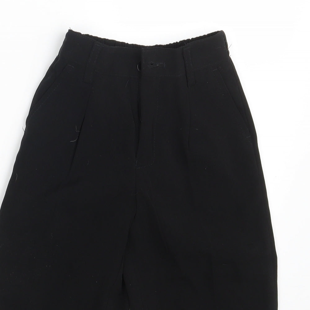 Ricardo Boys Black   Dress Pants Trousers One Size - Waist 16in; Inside  leg 13in