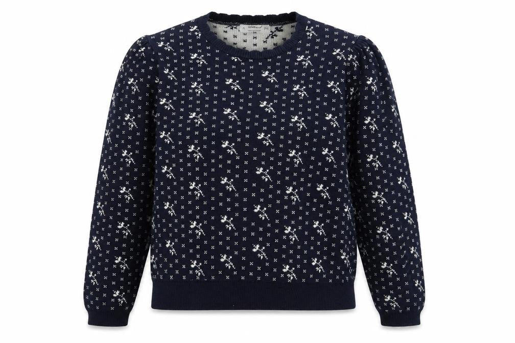 Marks & Spencer Womens Blue Floral  Pullover Jumper Size 18
