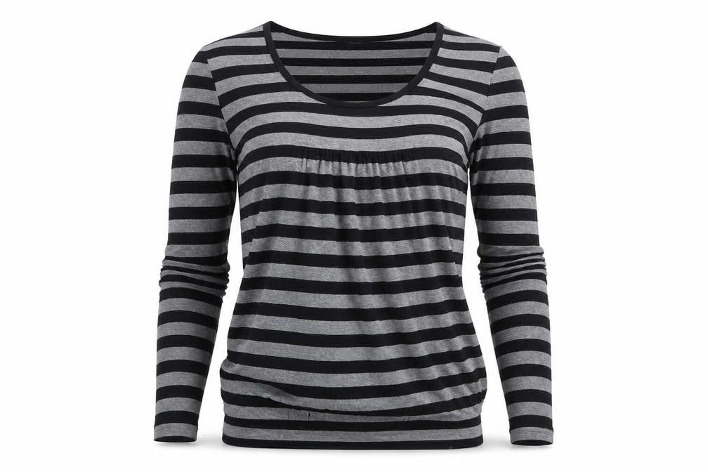Love Label Womens Grey Striped  Pullover Sweatshirt Size 8