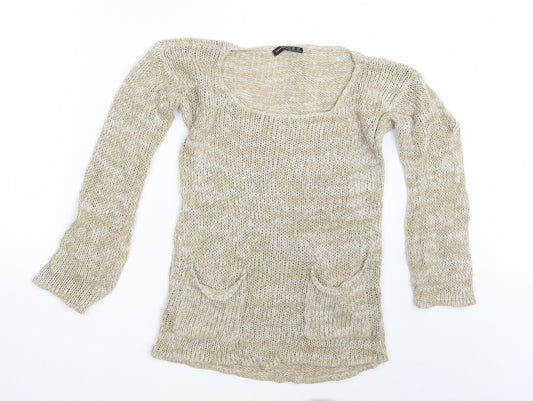 Atmosphere Womens Beige   Pullover Jumper Size 8