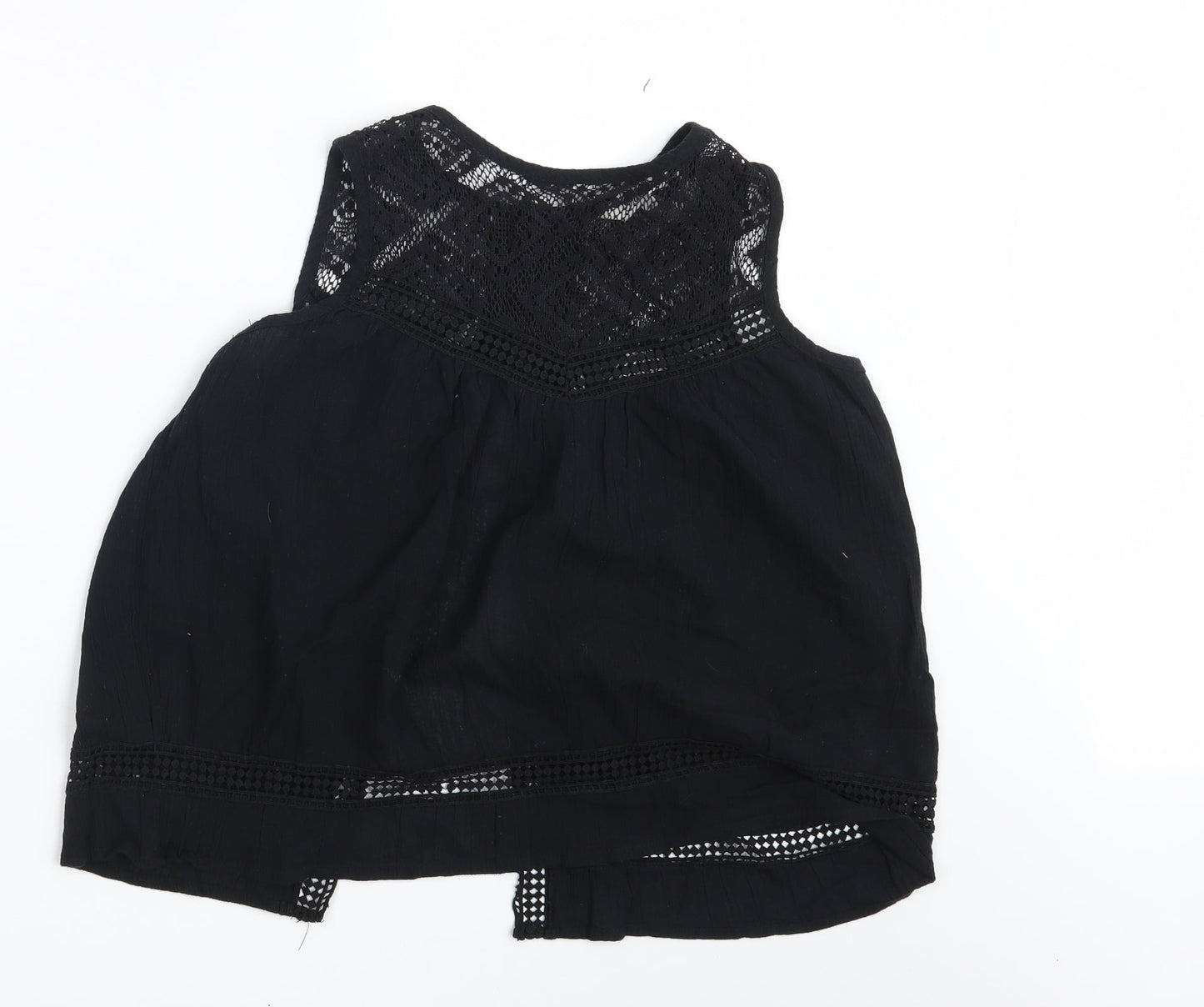 Ribbon Womens Black   Basic Button-Up Size 8