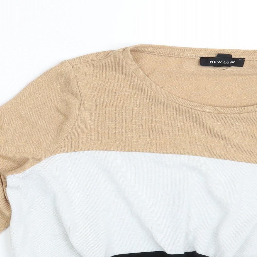 New Look Womens Multicoloured Striped  Pullover Sweatshirt Size M