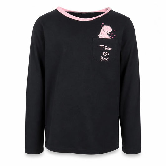 George Girls Black Geometric  Top Pyjama Top Size 11-12 Years