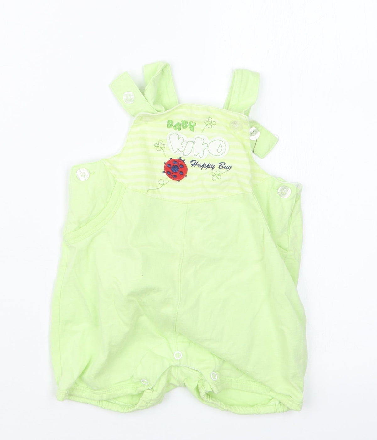 Baby Kiko Girls Green   Dungaree Outfit/Set Size 6-9 Months
