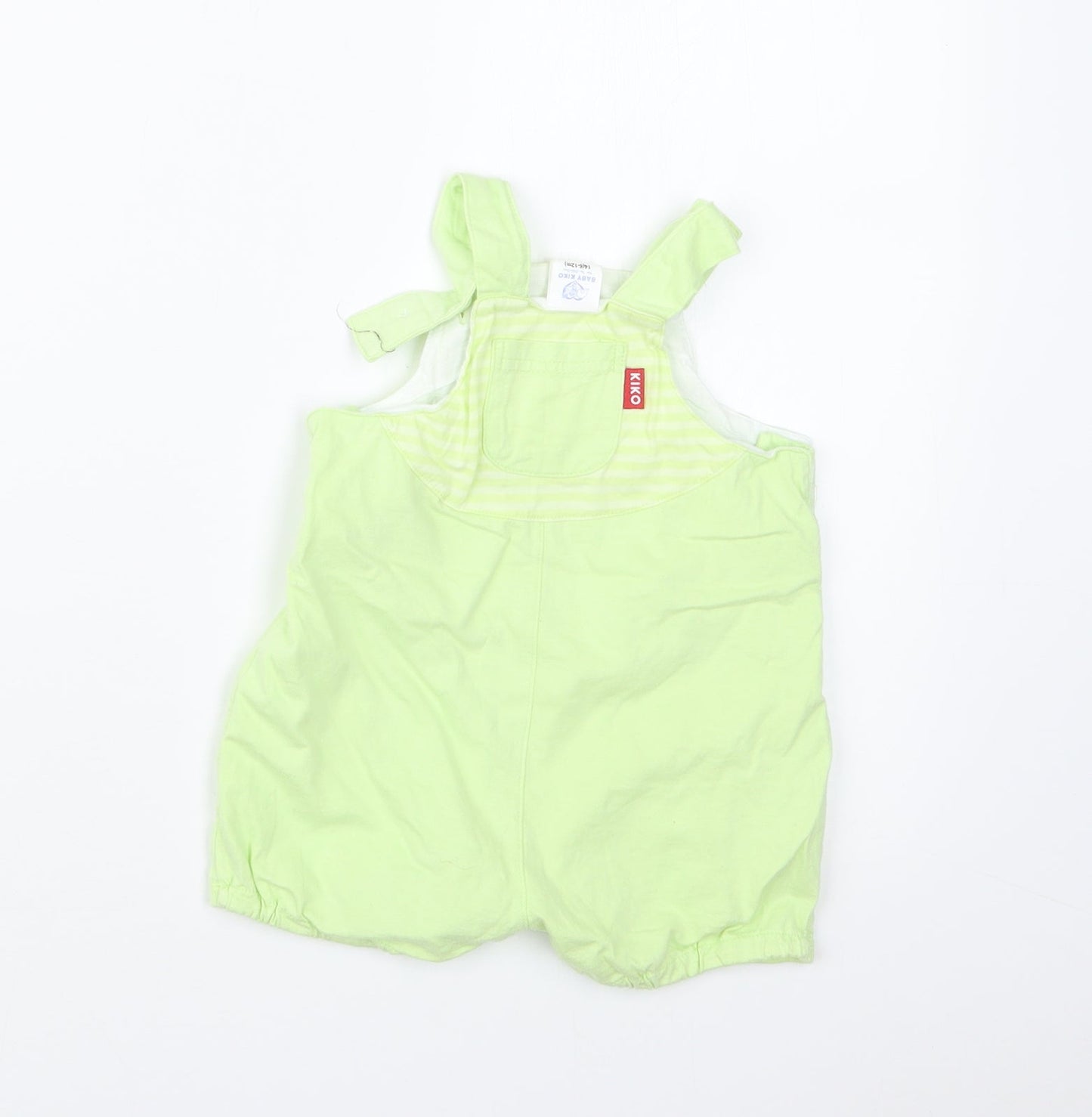 Baby Kiko Girls Green   Dungaree Outfit/Set Size 6-9 Months