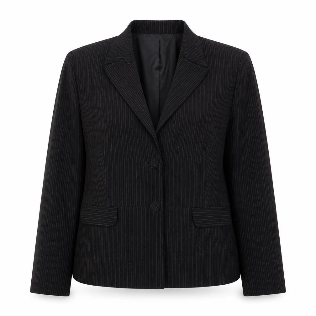 Logion Roots Womens Black Striped  Jacket  Size 16