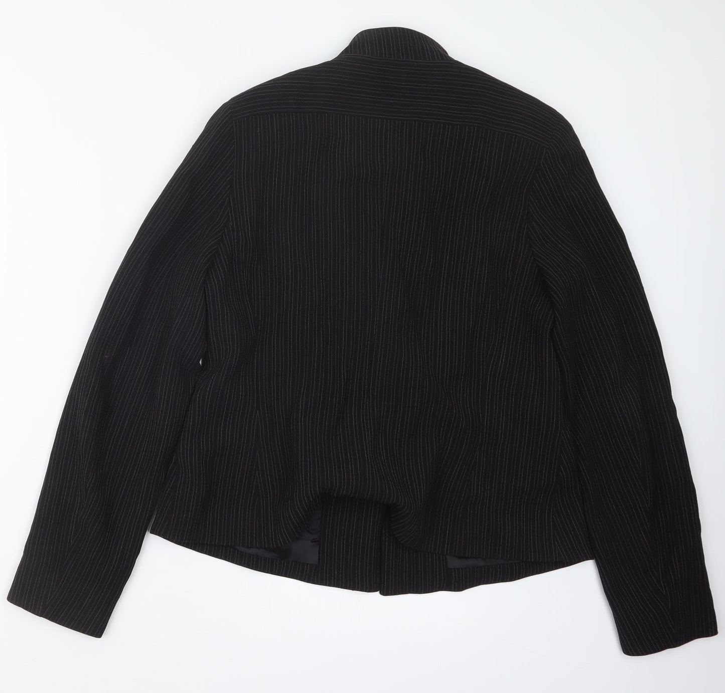 Logion Roots Womens Black Striped  Jacket  Size 16