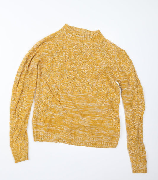 Papaya Womens Yellow  Knit Pullover Jumper Size M