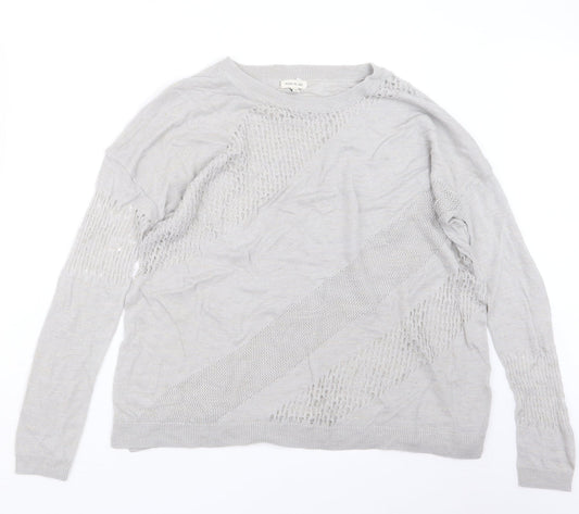 River Island Womens Grey  Knit Pullover Jumper Size 10