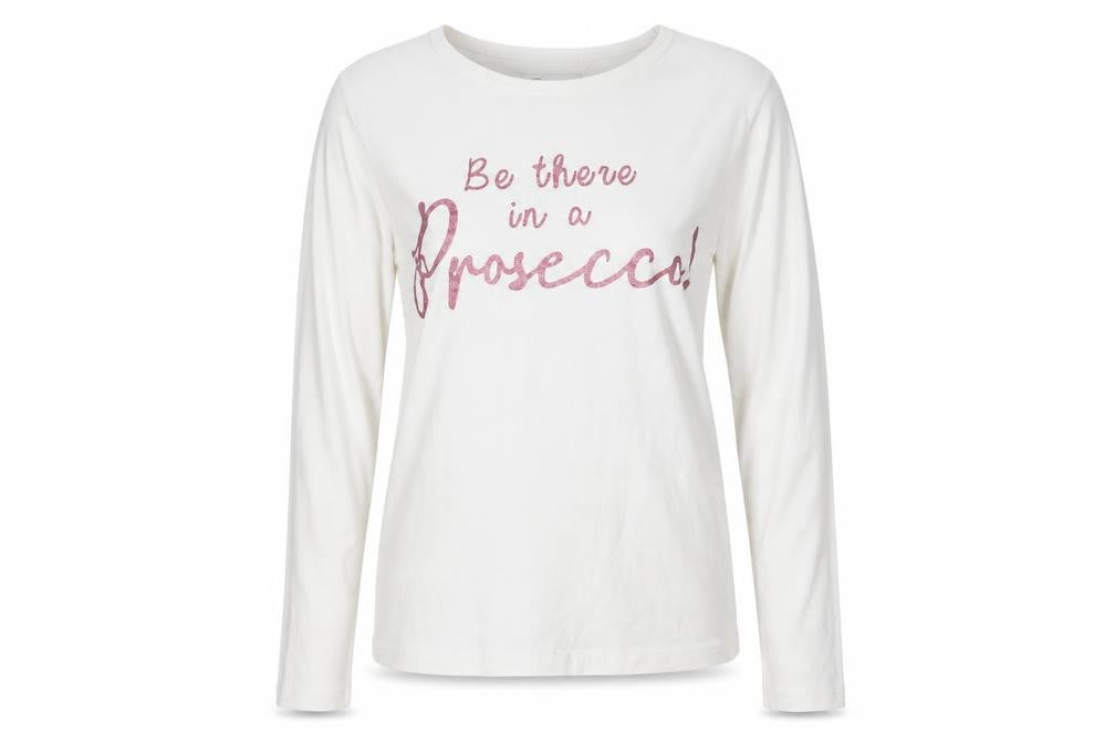 Sleep in Womens White Geometric  Basic T-Shirt Size 10