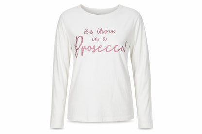 Sleep in Womens White Geometric  Basic T-Shirt Size 10