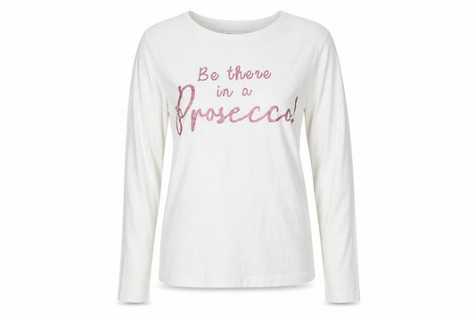 Sleep in Womens White Geometric  Basic T-Shirt Size 10