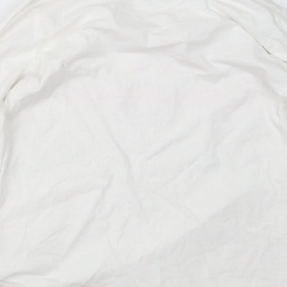 Sleep in Womens White Geometric  Basic T-Shirt Size 10