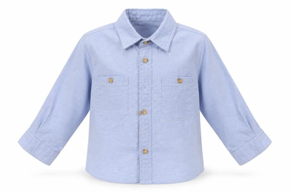 Tomboys Boys Blue   Basic Button-Up Size 2-3 Years