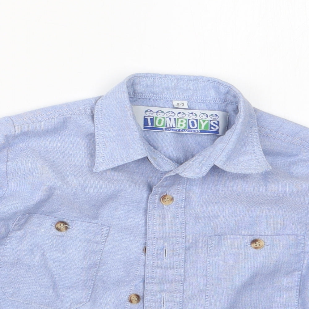 Tomboys Boys Blue   Basic Button-Up Size 2-3 Years