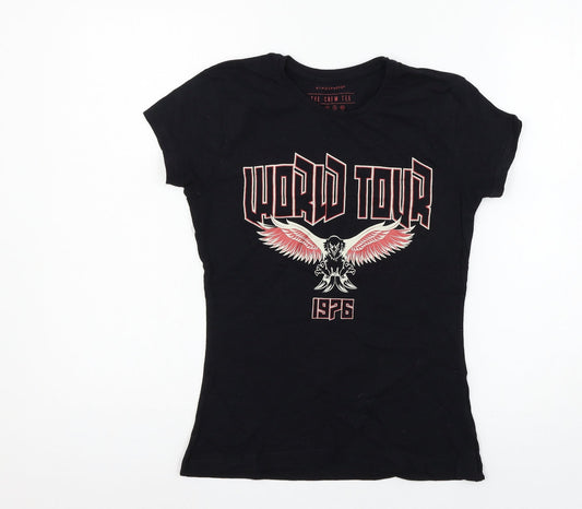 Atmosphere Womens Black  Jersey Basic T-Shirt Size 6  - World Tour