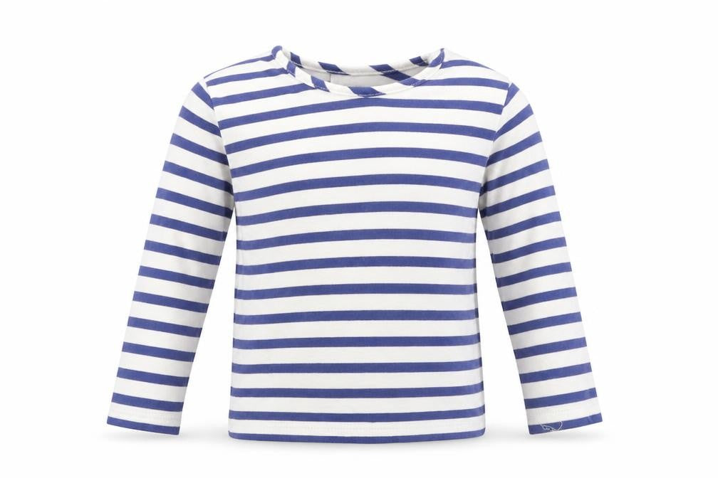 Bopster & Mimi Boys Blue Striped Jersey Basic T-Shirt Size 2 Years