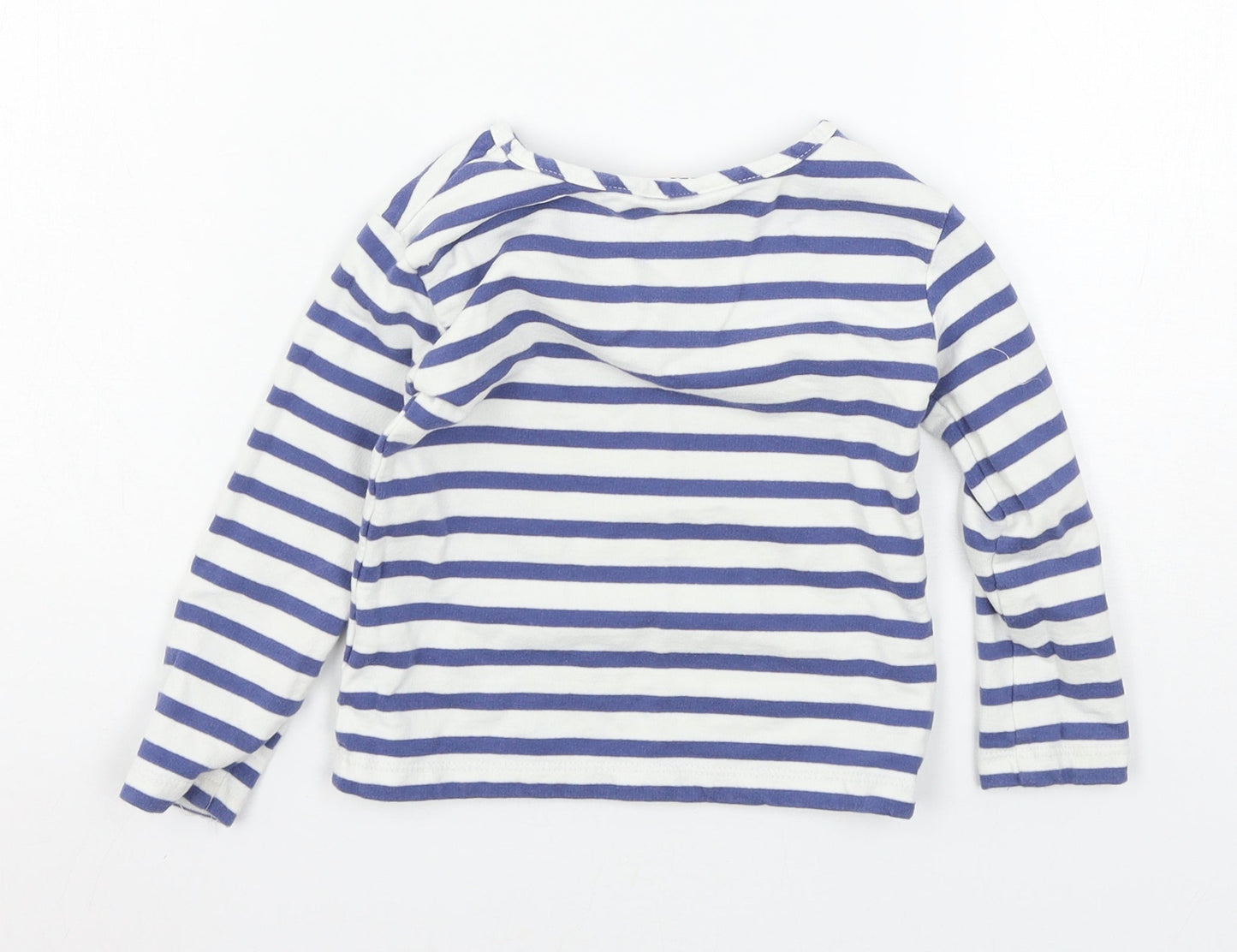 Bopster & Mimi Boys Blue Striped Jersey Basic T-Shirt Size 2 Years