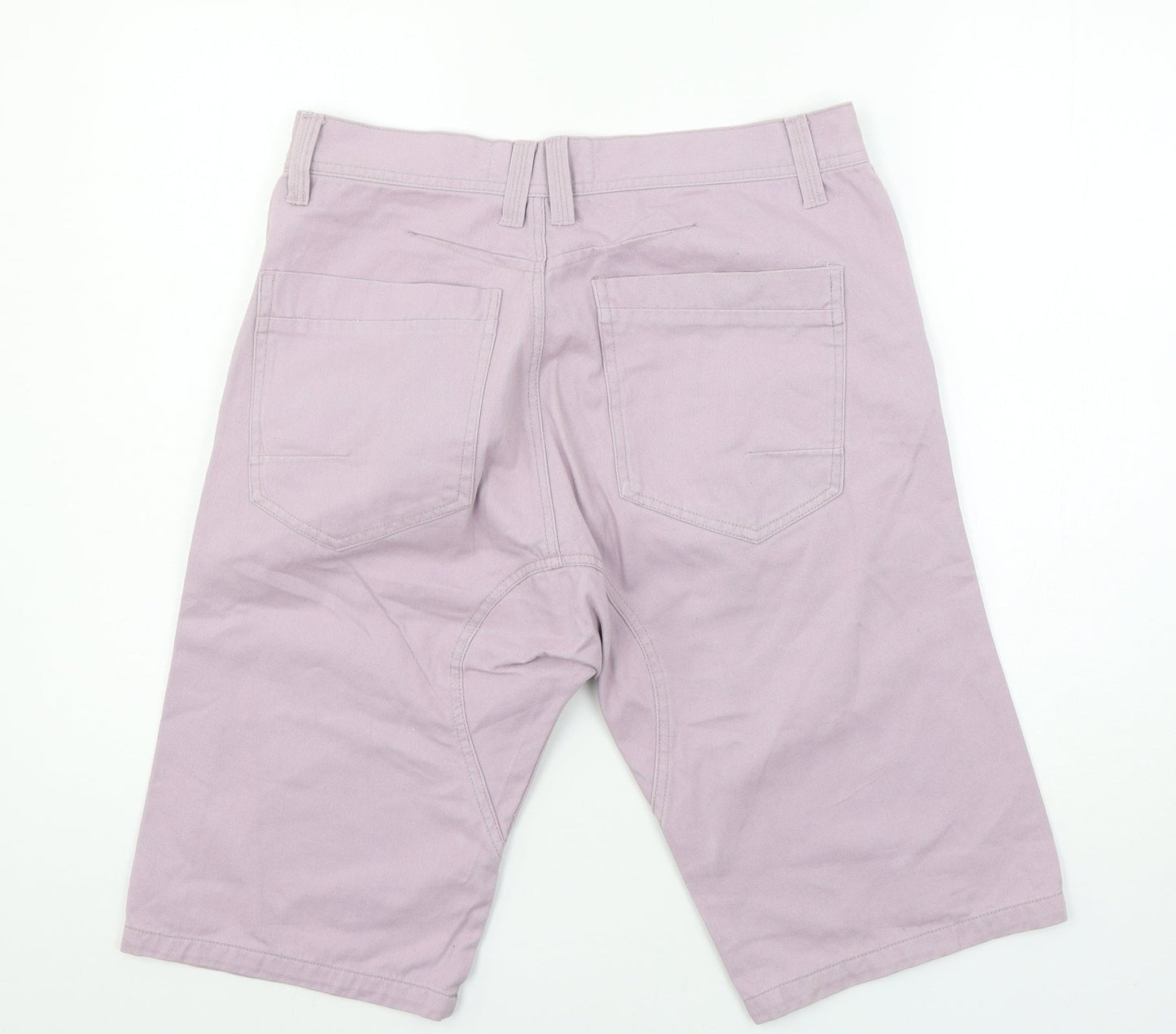 D-Struct Womens Purple  Denim Chino Shorts Size 34 in