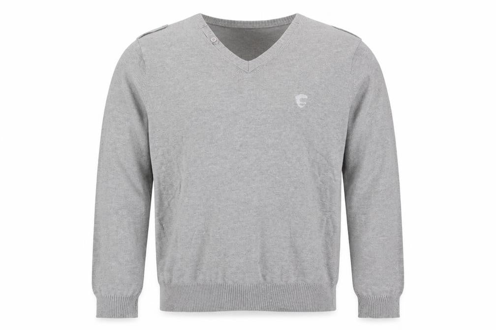 Swade Mens Grey  Knit Pullover Jumper Size L