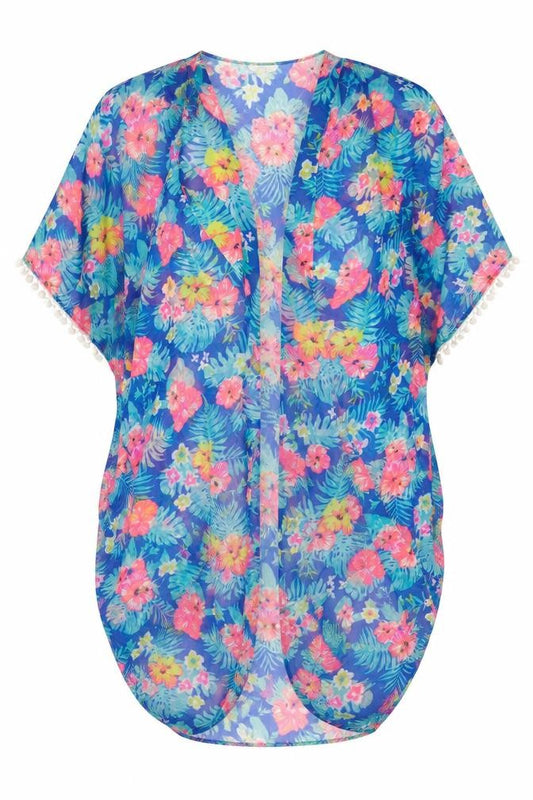 Atmosphere Womens Multicoloured Geometric Chiffon Jacket  Size L