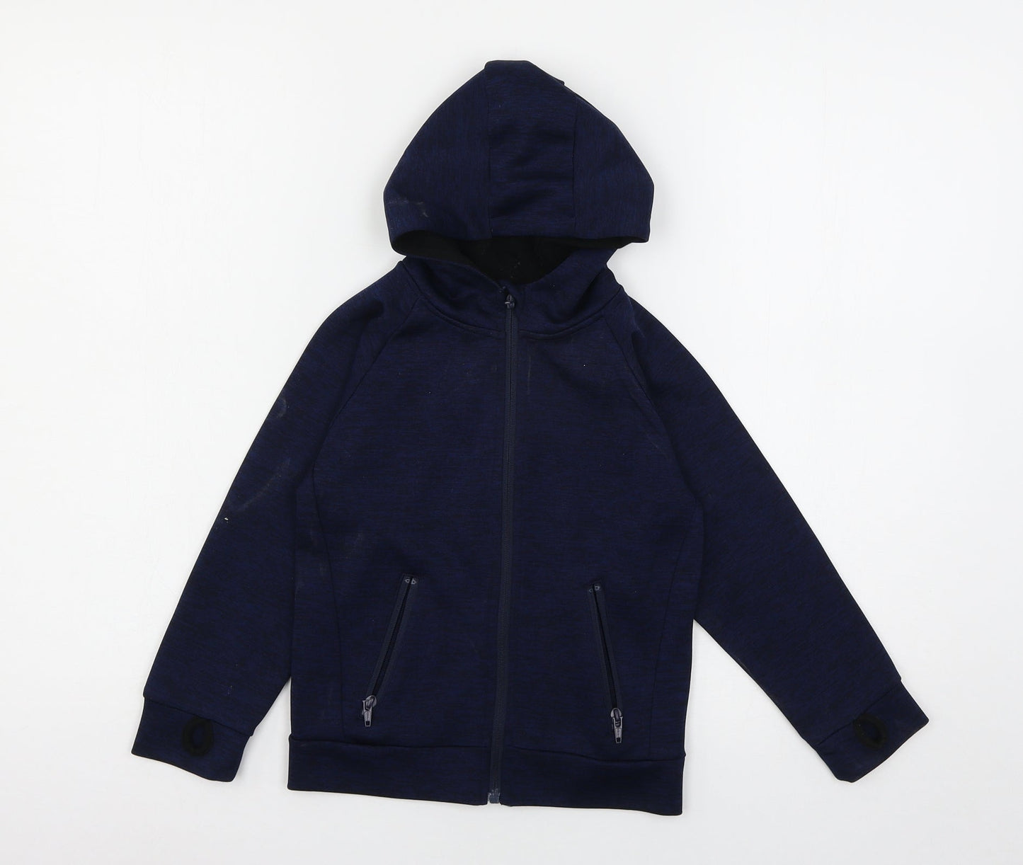 Urban Rascals Boys Blue  Jersey Full Zip Hoodie Size 5-6 Years
