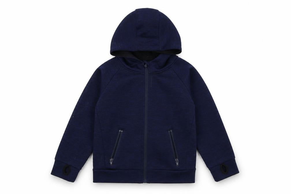 Urban Rascals Boys Blue  Jersey Full Zip Hoodie Size 5-6 Years
