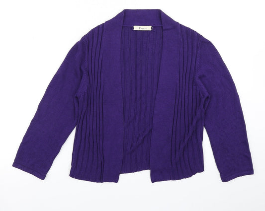 Precis Womens Purple  Knit Cardigan Jumper Size S