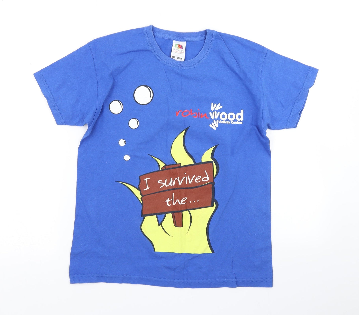 Fruit of the Loom Boys Blue   Basic T-Shirt Size 9-10 Years